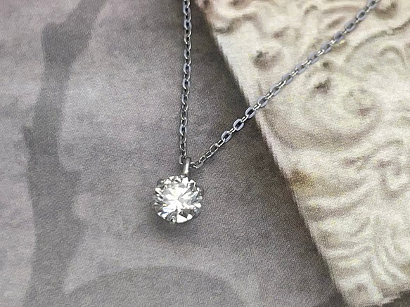 ～ひとつぶダイヤ～  PT  0.20ct  ダイヤモンド  ネックレス 1枚目の画像