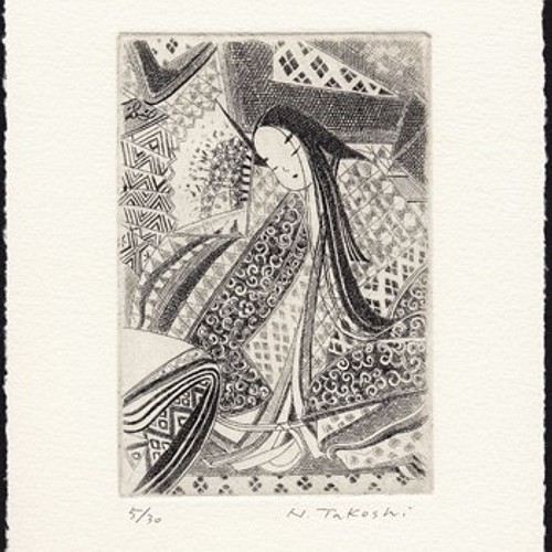 源氏物語絵巻・宿木二より/銅版画 (額なし） 版画 Atelie Gray 通販