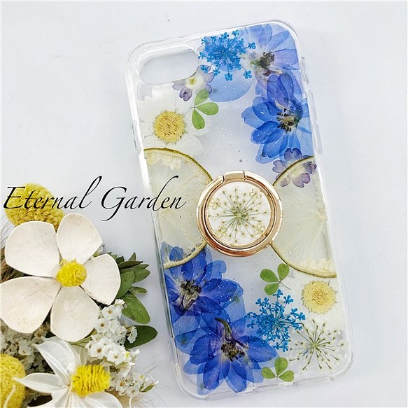 押し花 スマホケース Iphone13 Iphone13pro Iphone13mini Iphone13promax Iphoneケース カバー Eternal Garden 通販 Creema クリーマ ハンドメイド 手作り クラフト作品の販売サイト