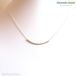 STERLING SILVER Tube necklace 海外発送可 1枚目の画像