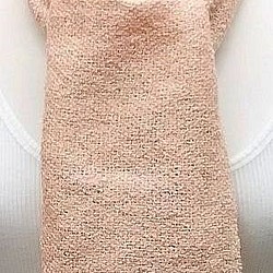 【No.1265】草木染め手織りショートマフラー(絹100％） 1枚目の画像
