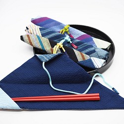 箸袋　(阿波しじら織)  ミックスカラー 1枚目の画像