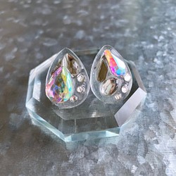 glass drop nuance crystal Earrings ⑤ 1枚目の画像