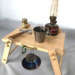 折りたたみミニテーブル[40サイズ]／ソロキャンや家飲みに最適！ 1枚目の画像