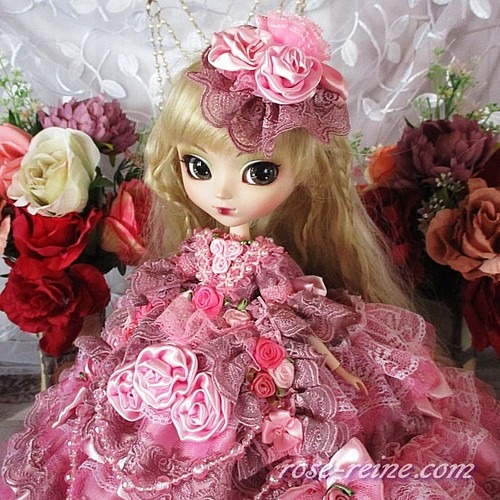 sold☆S様ご予約品 ベルサイユの薔薇 咲き誇る花々 ボンネットWフリル 