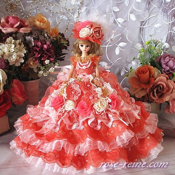 soldベルサイユの薔薇 コーラルピンクのプリンセス 花園に舞うエアリーボリュームドレス 1枚目の画像