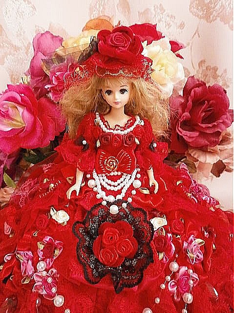 ジェニー 紅の王妃 ロング トレーン ドレス その他人形 アトリエ