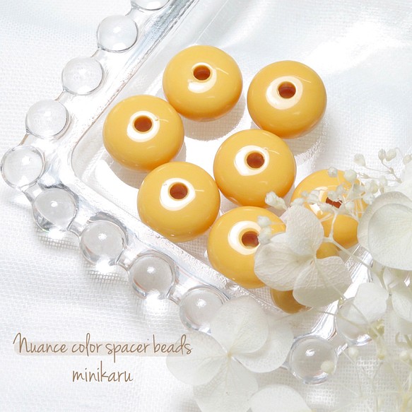 cheddar cheese(8pcs)Nuance color spacer beads 1枚目の画像