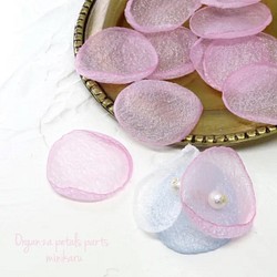 pink(10pcs) Organza petals parts 1枚目の画像