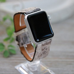 1作限定！【Apple Watch バンド】 ヘンローン社ヒマラヤクロコ 38mm(アップルウォッチ)レザーベルト