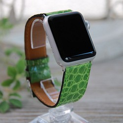 限一個！ [Apple Watch 錶帶] Hen Lawn Shiny Croco Green 38mm Apple Watc 第1張的照片