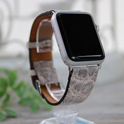 僅限一種產品！ [Apple Watch錶帶] Henroan喜馬拉雅鱷魚皮42毫米（Apple Watch）皮革皮帶 第1張的照片