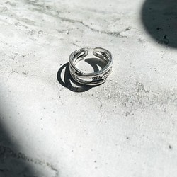 【silver925】chain cross ring (r134) 1枚目の画像