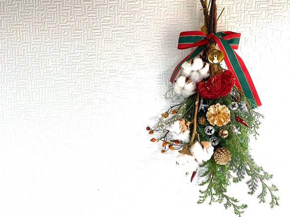 White Xmas クリスマススワッグ LLサイズ　　　フレッシュヒムロスギ　 1枚目の画像