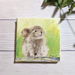 油絵】ナキウサギ 期間限定SALE 絵画 Atelier kiyomi 通販｜Creema