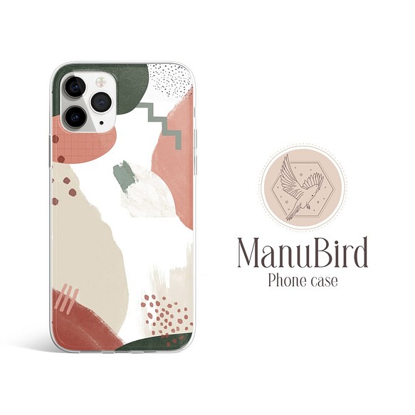 ほぼ全機種対応 ピンク 緑 グリーン ベージュ ペイント かわいい おしゃれ スマホケース A５ スマホケース カバー Manubird 通販 Creema クリーマ ハンドメイド 手作り クラフト作品の販売サイト