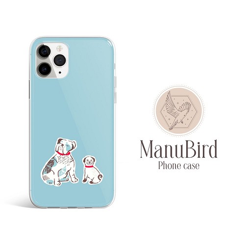 ほぼ全機種対応 犬 水色 かわいい おしゃれ スマホケース A129 スマホケース カバー Manubird 通販 Creema クリーマ ハンドメイド 手作り クラフト作品の販売サイト