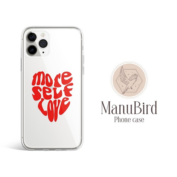 ほぼ全機種対応 More Self Love ハート 赤 クリア かわいい おしゃれ スマホケース A377 スマホケース カバー Manubird 通販 Creema クリーマ ハンドメイド 手作り クラフト作品の販売サイト