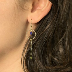 ラピスラズリ ピアス Lapis Lazuli earrings P0013 1枚目の画像