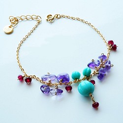 紫水晶東方手鍊 Oriental Amethyst bracelet B0002 第1張的照片