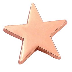 ピンズ コパー ピンク 色に光る スター 星 ピンバッジ 五芒星 ピンバッチ デラックス薄型キャッチ付 1枚目の画像