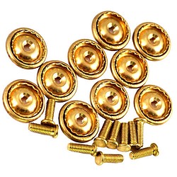 別針徽章製造零件螺絲類型長度8mm黃銅別針製造零件10針10扣仿古黃銅顏色 第1張的照片