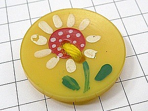 別針徽章 古董鈕扣 向日葵 花 手工藝 別針 法國在地經典跳蚤市场 付掛針 第1張的照片