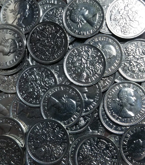 幸せの6ペンス　イギリスコイン【ポリッシュ（polish）】ピカピカ 1枚目の画像