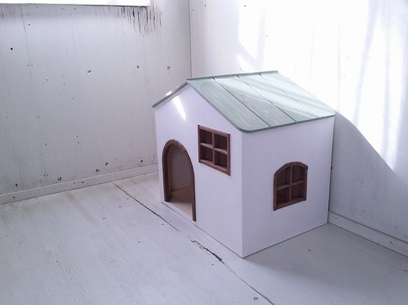 かわいいペットハウス　三角屋根　犬小屋　キャットハウス　猫ハウス　室内　小型犬　屋内　アーチ　猫小屋　ドッグハウス　　 1枚目の画像