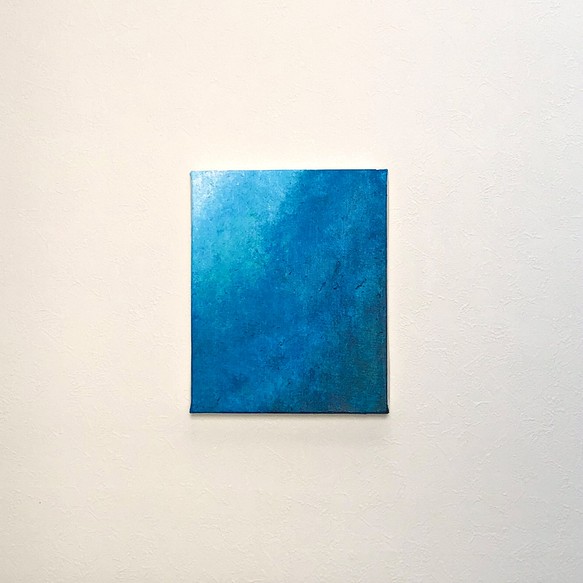 【零037】絵画 インテリア 青 空 海 宇宙 抽象画 1枚目の画像