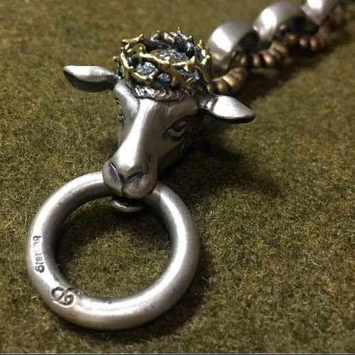 羊とイバラの王冠のブレスレット ◇シルバー925×真鍮 ブレスレット