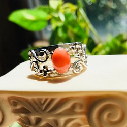 珊瑚（さんご） 指輪・リング の人気通販｜Creema ハンドメイド 