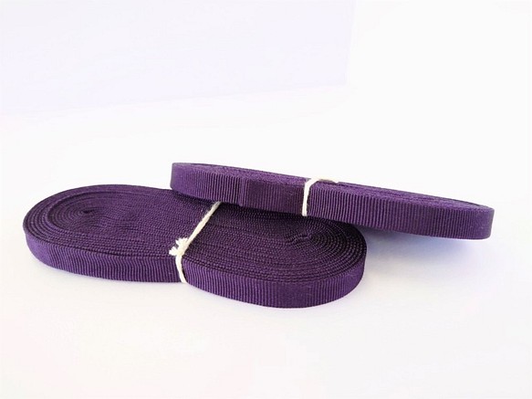 真田紐　古代紫　12㎜　巾着紐　袋真田　和雑貨用　紐　 1枚目の画像