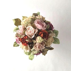迷你玫瑰花束*用天鵝絨等製成*安排陶瓷 第1張的照片