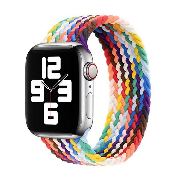 Apple Watch 7代兼容Apple Watch錶帶新款彩虹彈力迷彩編織帶LGBTQ+ 第1張的照片