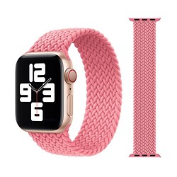 【新色】Apple Watch 7代兼容Apple Watch錶帶淺粉色彈力迷彩編織帶 第1張的照片