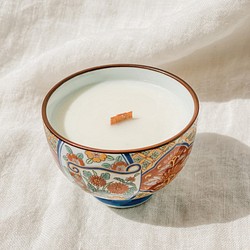 有田焼の器を使ったキャンドル 春色の香りで日本を感じる ソイワックス使用天然エッセンシャルオイル配合 asobi［遊美］ 1枚目の画像