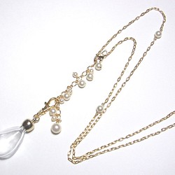 貝殼珍珠吊飾小瓶（小瓶）項鍊 第1張的照片