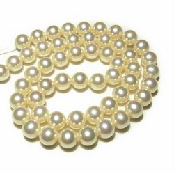 白色5mm球（散裝）40cm優質日本貝珍珠 第1張的照片