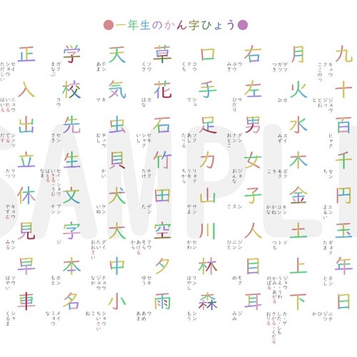 一年生 の 漢字表 パステル カラー 即日受取可能 雑貨 その他 Omena 通販 Creema クリーマ ハンドメイド 手作り クラフト作品の販売サイト