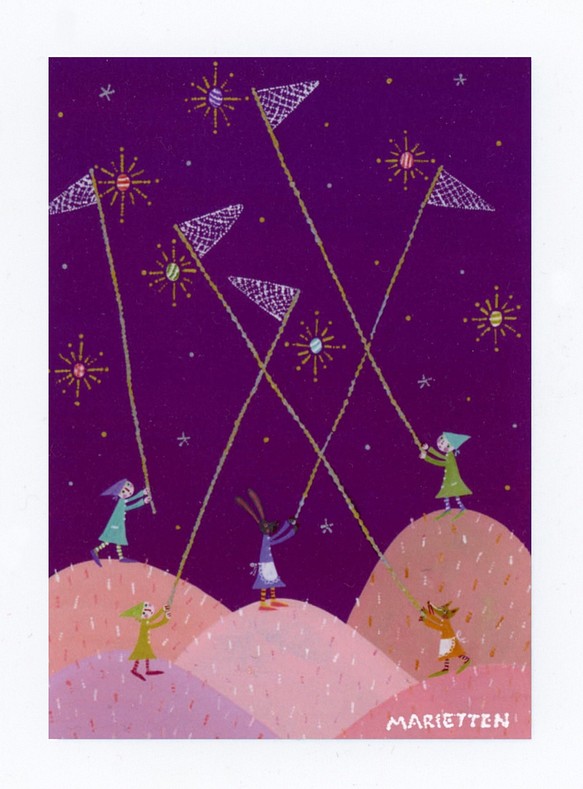 夜空の星のビーズ採集』 額装ジクレー版画 emmanuelfranca.com.br