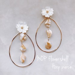 MOP × flower shell hoop 1枚目の画像