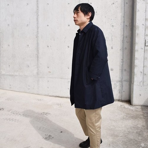 size3 unisex coat~otokomae coat~フラップ付 コート MOMORI/IROMOM