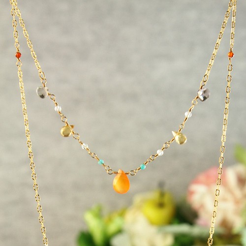 K10/spinel necklace『五穀』 ネックレス・ペンダント soshe 通販