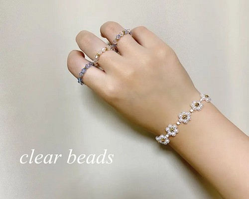 ビーズアクセサリー 4点セット ブレスレット ♡renachi♡ 通販｜Creema