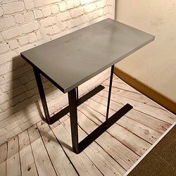 北欧　テーブル　グレー　ハンドメイド 1枚目の画像