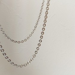 Oval cut chain necklace RN022 1枚目の画像