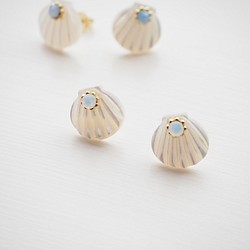 美人魚貝殼耳環[白歐泊] 第1張的照片
