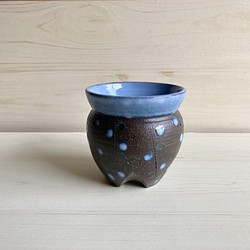 陶製多肉植物植木鉢「宙」part4「晴れやかブルー2021」 1枚目の画像