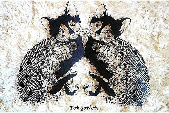 My lovely kittens】 オリジナル切り絵 額装 gstaaddelivery.x10.mx